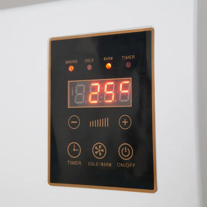 Chauffage PTC + Ventilateur 1500W avec Contrôle à Distance Blanc