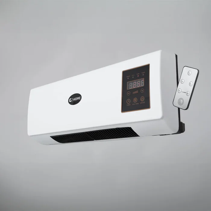 Chauffage PTC + Ventilateur 1500W avec Contrôle à Distance Blanc