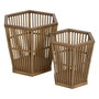 Set de pots de fleurs Naturel Bambou 39 x 34,5 x 35 cm (2 Unités)