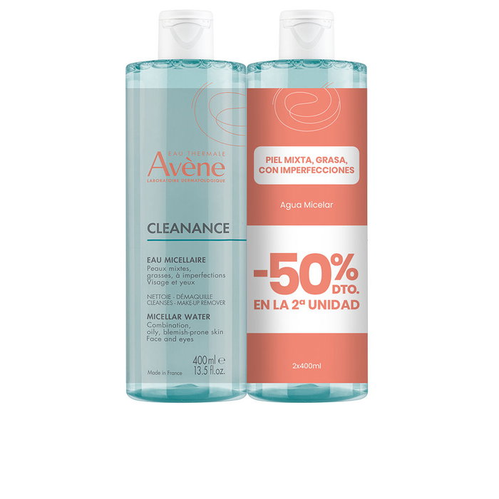 Avène Eau Micellaire Démaquillante Lot de 2 x 400 ml Hydratante et Apaisante Peaux Sensibles Avène Eau Micellaire Démaquillante Lot de 2 x 400 ml Hydratante et Apaisante Peaux Sensibles