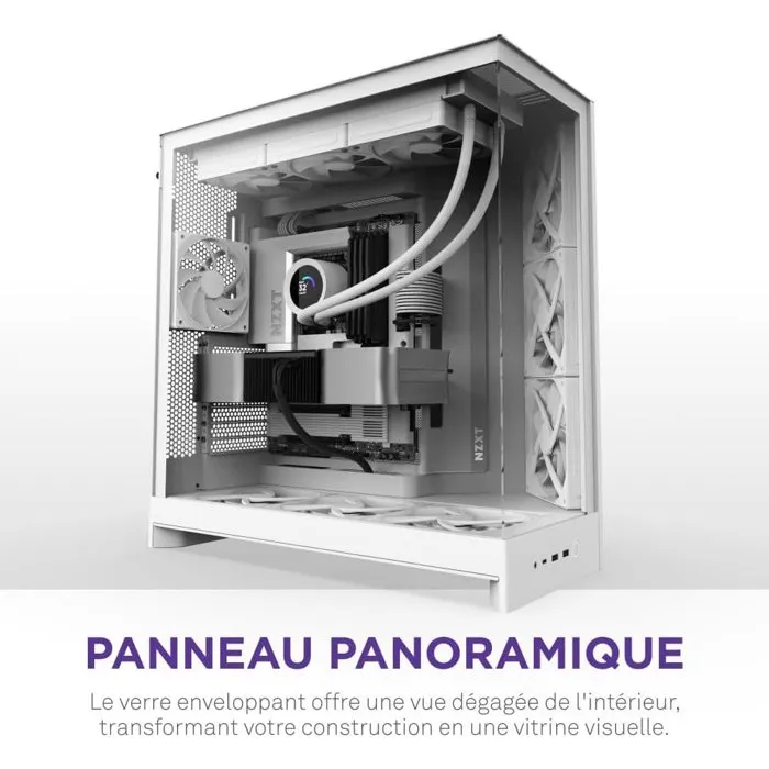 Nzxt CM-H92FW-01 H9 Flow Boitier PC Gamer Moyen-Tour Double Chambre avec Panneaux Mesh, Verre Trempé et Compatible Radiateurs 420mm Nzxt CM-H92FW-01 H9 Flow Boitier PC Gamer Moyen-Tour Double Chambre avec Panneaux Mesh, Verre Trempé et Compatible Radiateurs 420mm