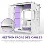 Nzxt CM-H92FW-01 H9 Flow Boitier PC Gamer Moyen-Tour Double Chambre avec Panneaux Mesh, Verre Trempé et Compatible Radiateurs 420mm