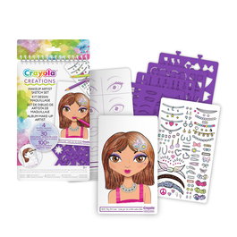 Crayola - Créations Album Maquillage de Stars 04-1055 - Album d'activités créatives avec autocollants et patrons - Maquillages et coiffures à la mode - Jeu pour enfants +8 ans