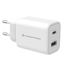 Conceptronic ALTHEA11W Chargeur USB C 33W Power Delivery Blanc pour Samsung, iPhone, Nintendo Switch