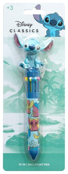 ERIK - Stylo 3D 10 couleurs avec personnage Stitch Disney en PVC - Stylo-bille décoratif