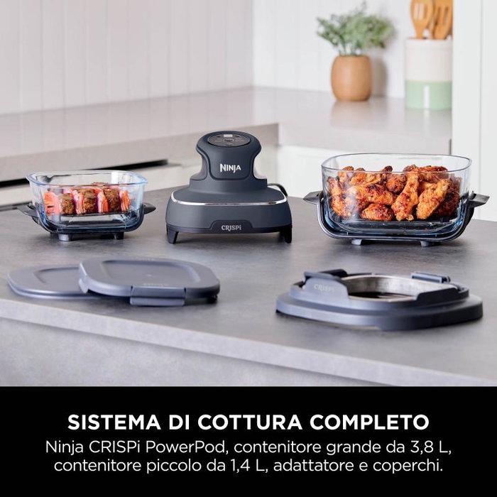 Ninja FN101EUGY Airfryer Crispi, Friteuse sans huile, 1700 W, Grise Ninja FN101EUGY Airfryer Crispi, Friteuse sans huile, 1700 W, Grise