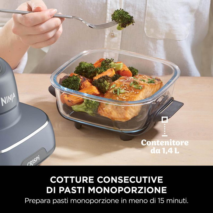 Ninja FN101EUGY Airfryer Crispi, Friteuse sans huile, 1700 W, Grise Ninja FN101EUGY Airfryer Crispi, Friteuse sans huile, 1700 W, Grise