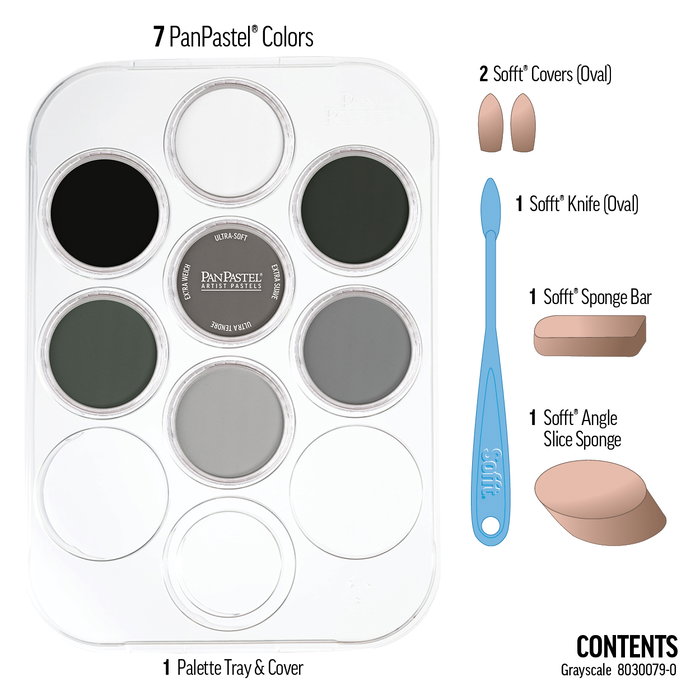 Panpastel Set de gamme de gris Panpastel Set de gamme de gris