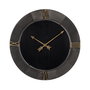 Horloge Murale Noir Doré Fer Bois MDF 80 x 2,5 x 80 cm