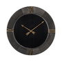 Horloge Murale Noir Doré Fer Bois MDF 80 x 2,5 x 80 cm