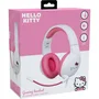 Konix Casque Gaming Circum-aural Filaire avec Micro - Thème Hello Kitty - Compatible PC, PS5, Switch 2, Xbox - Blanc et Rose - Confort Soft Touch
