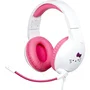 Konix Casque Gaming Circum-aural Filaire avec Micro - Thème Hello Kitty - Compatible PC, PS5, Switch 2, Xbox - Blanc et Rose - Confort Soft Touch