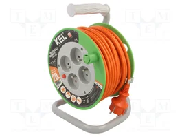 KEL Rallonge réseau H05VV-F 3G1mm² 20m orange