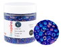 Innspiro Rocaille de verre ronde aurora boreale bleu marine 3,8 mm, 120 g