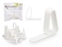 Kinvara Set de 12 serre-nappes blancs en plastique (PP) 17x16x4,5 cm (Set de 24)