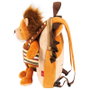 PERLETTI - Mochila reversible avec peluche Lenny Lion - Sac à dos pour enfant, 25 x 22 x 5 cm