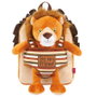 PERLETTI - Mochila reversible avec peluche Lenny Lion - Sac à dos pour enfant, 25 x 22 x 5 cm