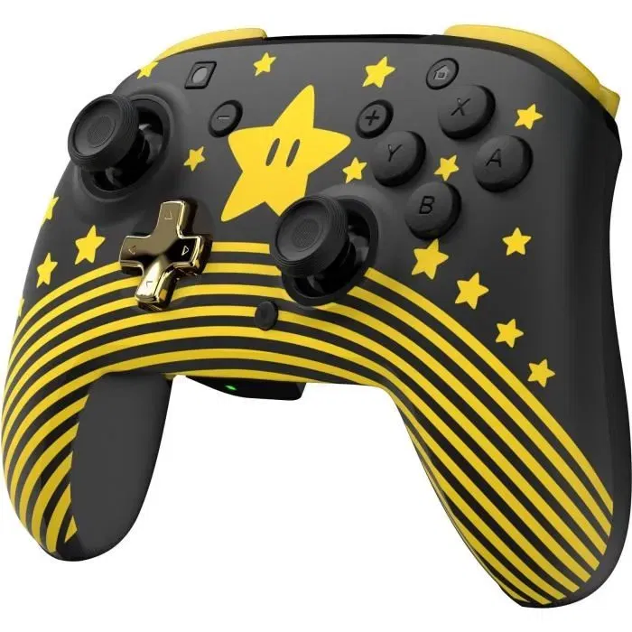 Turtle Beach TBC-8101-75 Rematch Super Mario Star - Manette de jeu sans fil phosphorescente pour Nintendo Switch, Switch Lite et OLED - Compatible Nintendo Switch 2