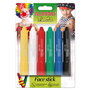 Alpino Set Fiesta Face Stick 6 bâtons de maquillage 5g - blanc, jaune, rouge, noir, vert, bleu et noir - système rétractable tournant - testé dermatologiquement