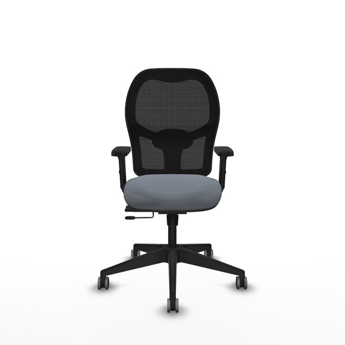 PIQUERAS Y CRESPO Chaise Alocén Synchrone Gris/Noir, Accoudoirs 2D, Roulettes Moquette 65mm PIQUERAS Y CRESPO Chaise Alocén Synchrone Gris/Noir, Accoudoirs 2D, Roulettes Moquette 65mm