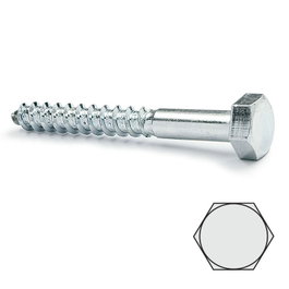 UCAFIX Tirafondo DIN 571 en acier zincé, tête hexagonale, 7 mm x 70 mm (Pack de 100)</html>