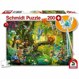 Schmidt Spiele Puzzle Fées dans la forêt avec baguette magique, 200 pièces