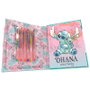Kids Licensing - Blister cahier d'activités + 6 stylos gel Stitch Disney - 18.5x23x2.5 cm