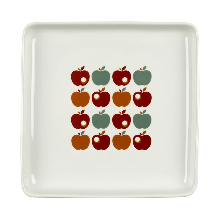 Home Deco Factory Plat carré Retro 18x18 cm décorations assorties Home Deco Factory Plat carré Retro 18x18 cm décorations assorties
