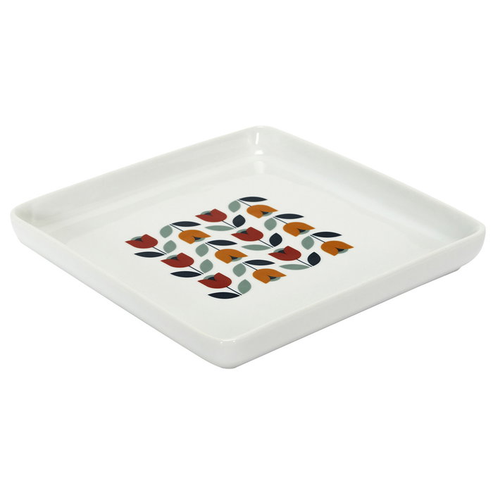 Home Deco Factory Plat carré Retro 18x18 cm décorations assorties Home Deco Factory Plat carré Retro 18x18 cm décorations assorties