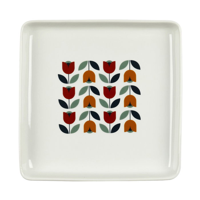 Home Deco Factory Plat carré Retro 18x18 cm décorations assorties Home Deco Factory Plat carré Retro 18x18 cm décorations assorties