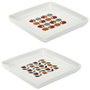 Home Deco Factory Plat carré Retro 18x18 cm décorations assorties