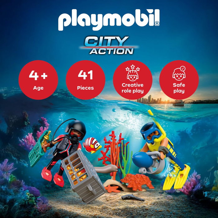 Playmobil City Action Policiers plongeurs et trésor 72078