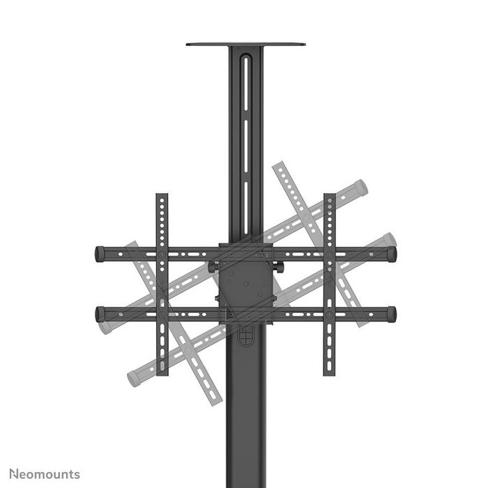 Neomounts PLASMA-M1900E Support Mobile au Sol pour Écrans/TV jusqu'à 70" - Rotation 90°, Réglable en Hauteur, Gestion des Câbles - Noir