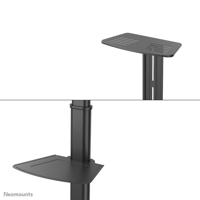 Neomounts PLASMA-M1900E Support Mobile au Sol pour Écrans/TV jusqu'à 70" - Rotation 90°, Réglable en Hauteur, Gestion des Câbles - Noir