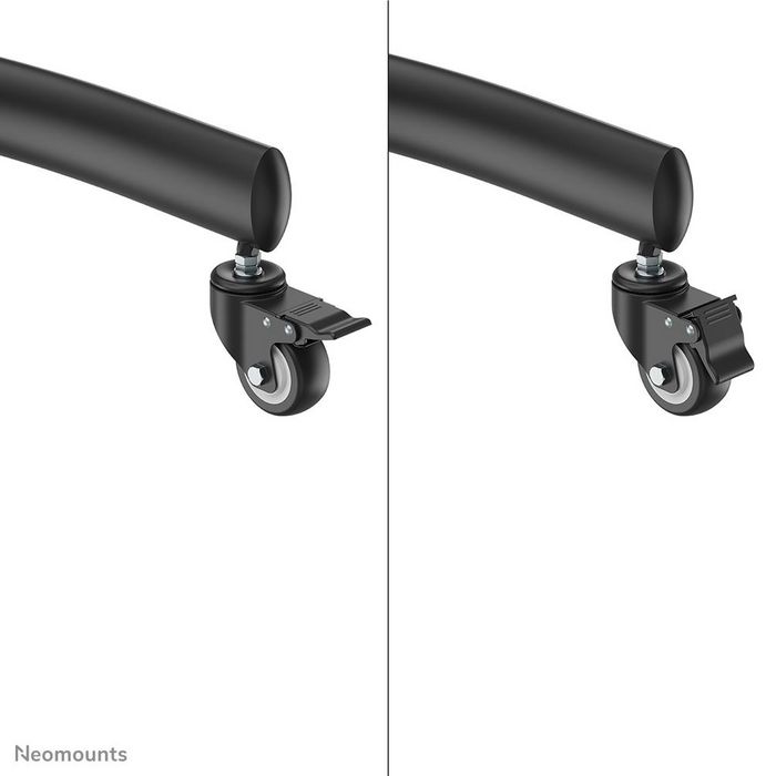Neomounts PLASMA-M1900E Support Mobile au Sol pour Écrans/TV jusqu'à 70" - Rotation 90°, Réglable en Hauteur, Gestion des Câbles - Noir