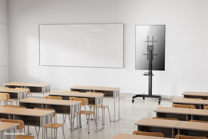 Neomounts PLASMA-M1900E Support Mobile au Sol pour Écrans/TV jusqu'à 70" - Rotation 90°, Réglable en Hauteur, Gestion des Câbles - Noir