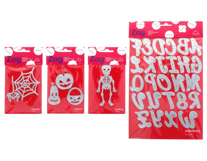 Misskuty Set de 4 Emporte-pièces Fins ZAG Halloween et Alphabet