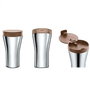 Alessi GIA24 BR - Cantimplore thermique de voyage en acier inoxidable 18/10 Caffa par Giulio Iacchetti - Pour boissons chaudes ou froides