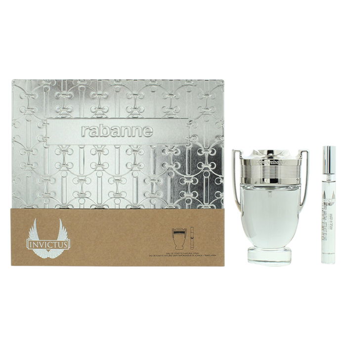 Paco Rabanne - Coffret Parfum Invictus Eau de Toilette pour Homme, 100 ml + Miniature 10 ml, Fragrance Masculine Paco Rabanne - Coffret Parfum Invictus Eau de Toilette pour Homme, 100 ml + Miniature 10 ml, Fragrance Masculine