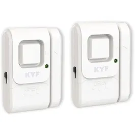 Kyf Lot de 2 mini alarmes pour fenêtre et porte - Alarme de sécurité ou fonction carillon - Référence KYF