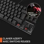 Nova Gaming Sculptor - Clavier mécanique gamer TKL compact sans pavé numérique, switches mécaniques, rétroéclairage LED RGB personnalisable, pour jeu compétitif et setup minimaliste