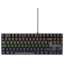 Nova Gaming Sculptor - Clavier mécanique gamer TKL compact sans pavé numérique, switches mécaniques, rétroéclairage LED RGB personnalisable, pour jeu compétitif et setup minimaliste