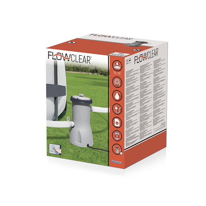 Bestway - Filtre à cartouche de piscine, débit 3028 L/h - Type II - Pour piscines de 1100 à 17400 litres