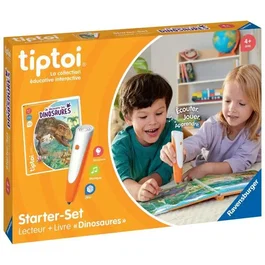 Ravensburger 00175 tiptoi Starter Set Lecteur interactif avec Livre 'Je découvre les dinosaures' - Jeu éducatif sans écran français, à partir de 4 ans