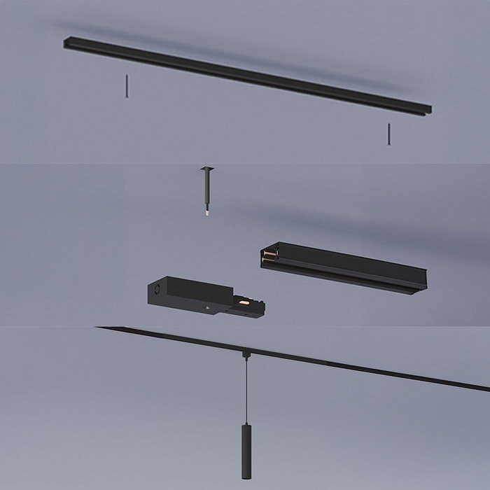 Philips Lampe de plafond suspendue Easylink Paxie, noir, GU10, ø55 x 300 mm Philips Lampe de plafond suspendue Easylink Paxie, noir, GU10, ø55 x 300 mm