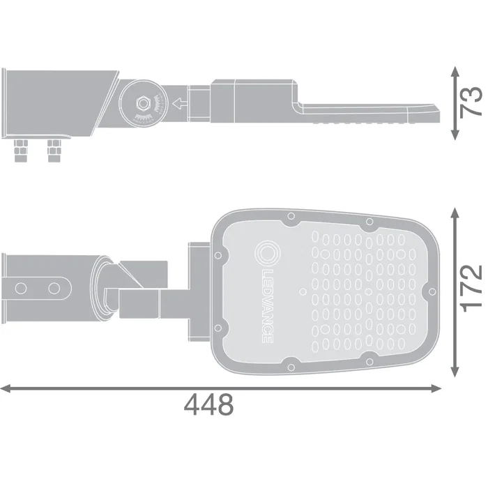 LEDVANCE AREA Lampe d'éclairage public LED 45W 6075 Lm 6500K 58 x 160° IP66