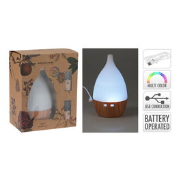 Basic & Co Humidificateur avec aroma, LED multicolore et USB