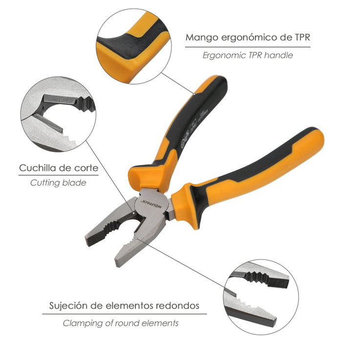 WOLFPACK LINEA PROFESIONAL Pinces universelles 200mm