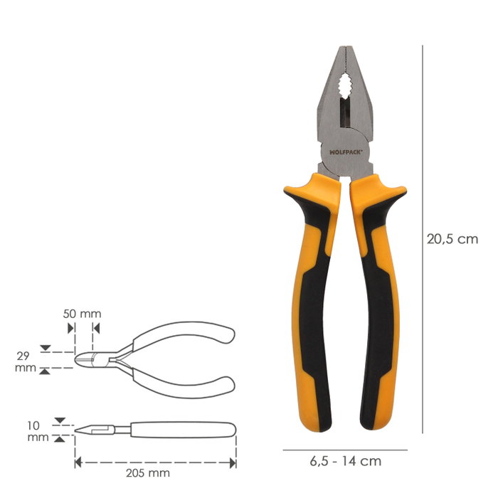 WOLFPACK LINEA PROFESIONAL Pinces universelles 200mm