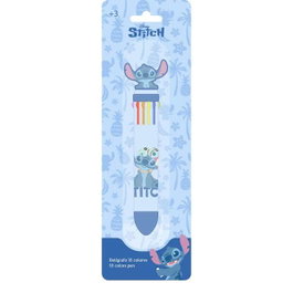 Safta Stylo à bille rétractable Stitch Stationery 10 couleurs
